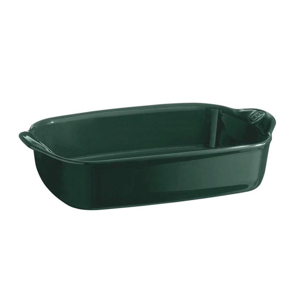 Emile Henry Fırın Kabı Dikdörtgen 30 x 19 cm Yeşil/Cedar