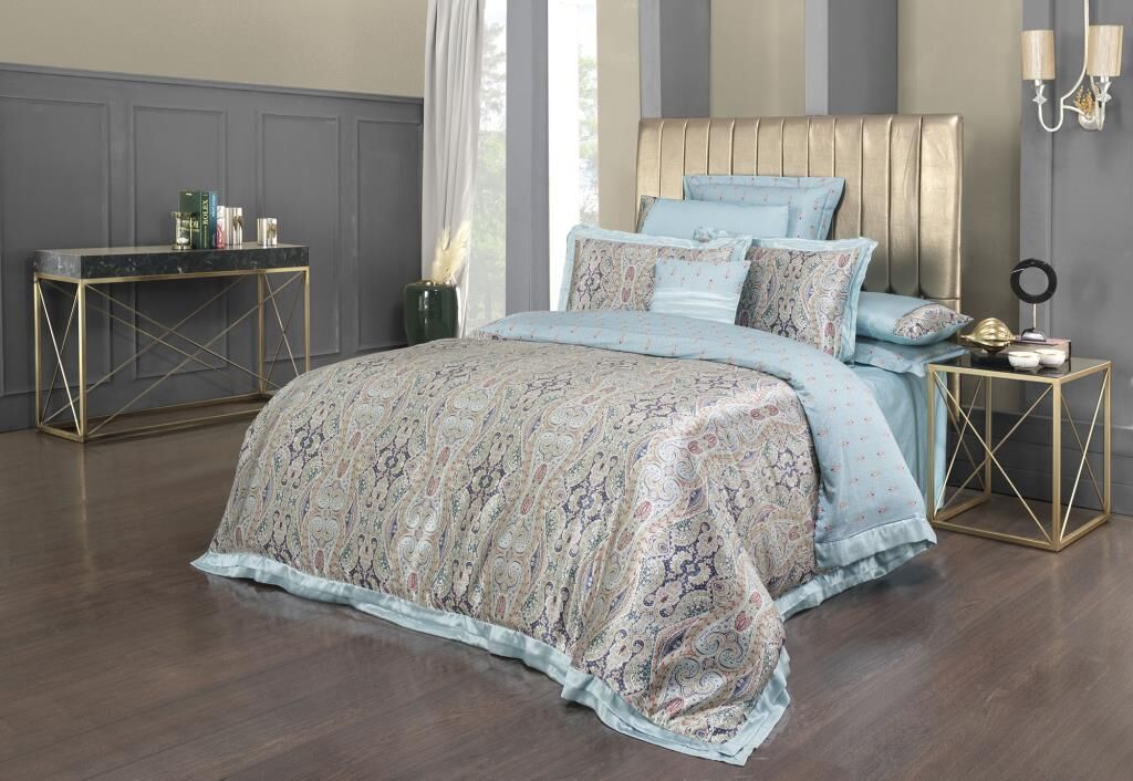 Sarev Venüs % 100 İpek Saten Nevresim Takımı King Size V2
