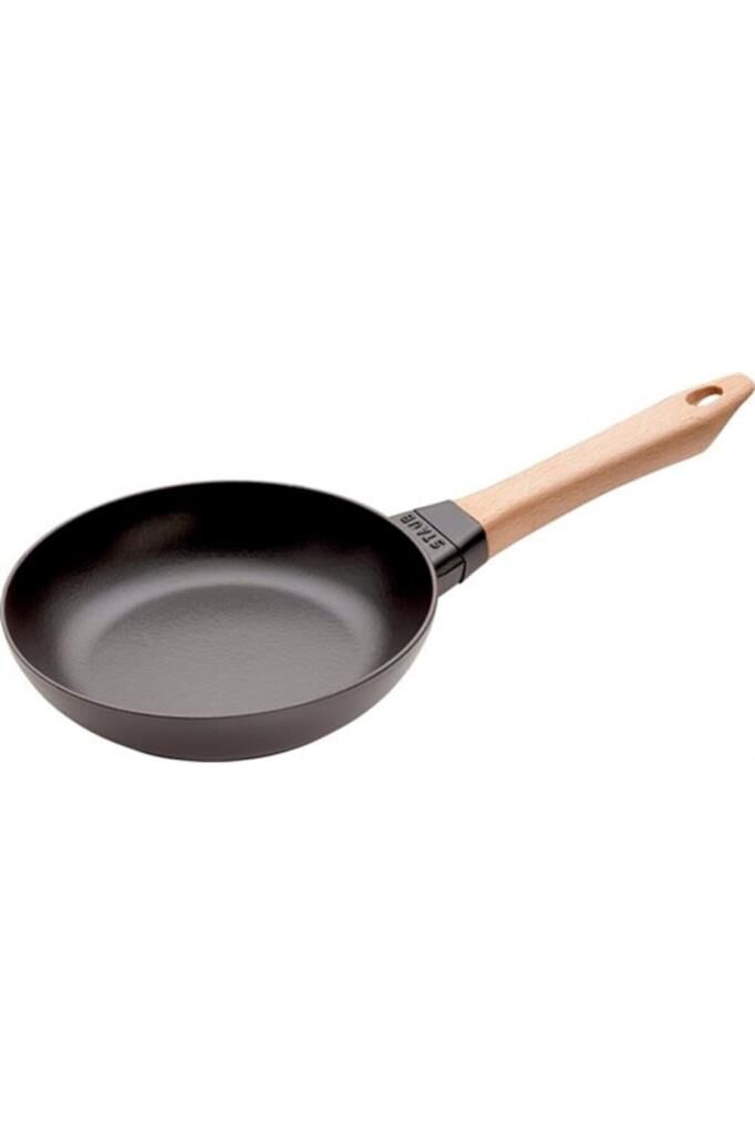 Staub La Cocotte Kızartma Tavası Ahşap Tutacaklı | Döküm Demir | 20 Cm