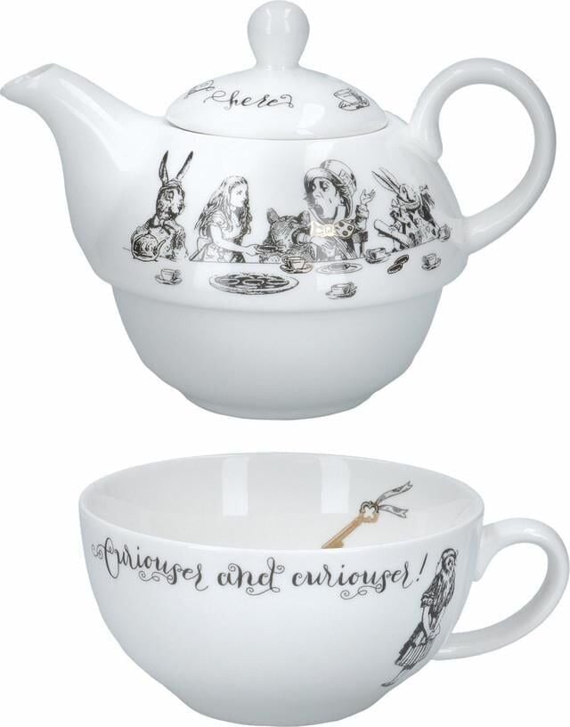 Mikasa x V&A Alice in Wonderland VAAWT41 250ml Porselen Tek Kişilik Çay Demleme Seti