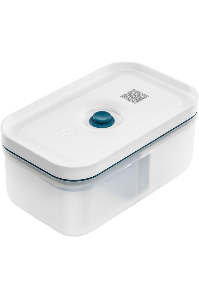 Zwilling Fresh & Save Vakumlu Yemek Taşıma Kabı, M, Plastik, Yarı Şeffaf-Akdeniz Mavisi