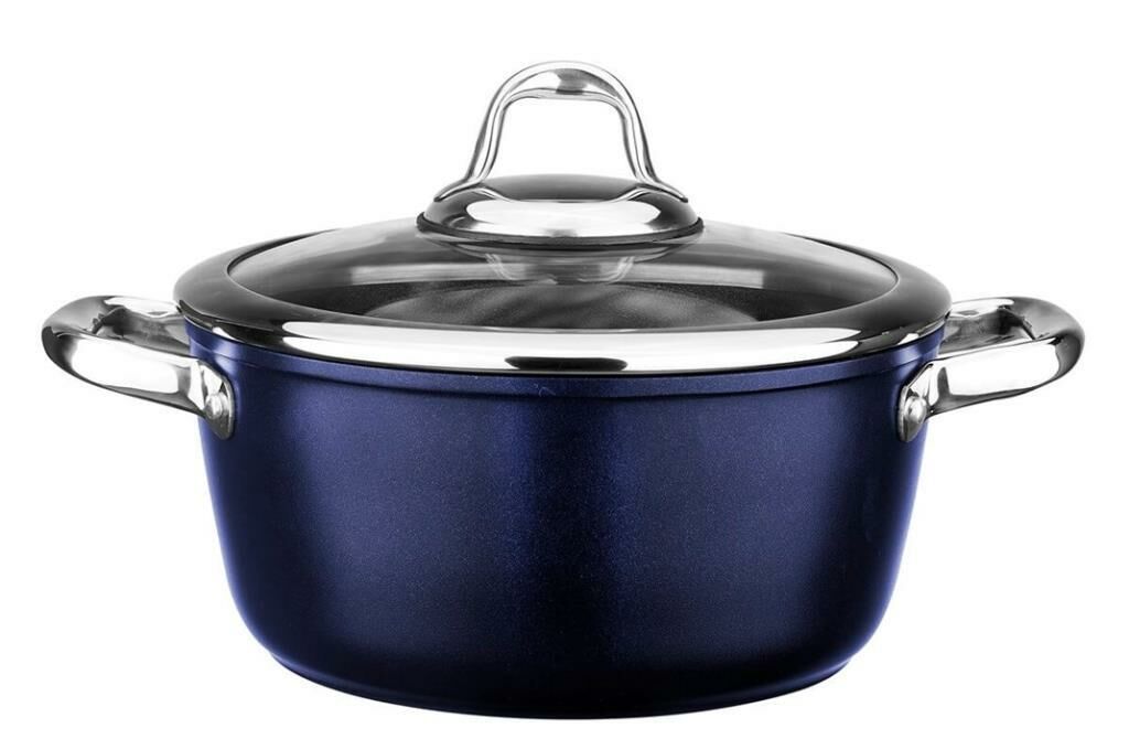Leggno Master Titanium 24Cm Derin Tencere Metalik Mavi - Mst2828Dt24Bl