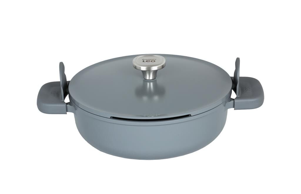 Berghoff Leo Phantom Kapaklı Yapışmaz Sote Tenceresi 28 Cm Smoked Grey