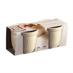 Emile Henry Fırın Kabı Ramekin No.8 2´li Set Ekru/Clay 0,17 Lt Ç:8,5 -Y:7 cm