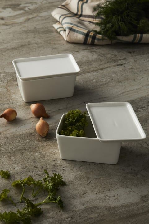 Be Original Pera 13Cm 2'Li Dikdörtgen Kapaklı Fırın & Saklama Kabı