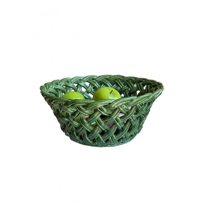 La Ceramica VBC Zambak Örgülü Yeşil Derin Meyvelik 16x37cm