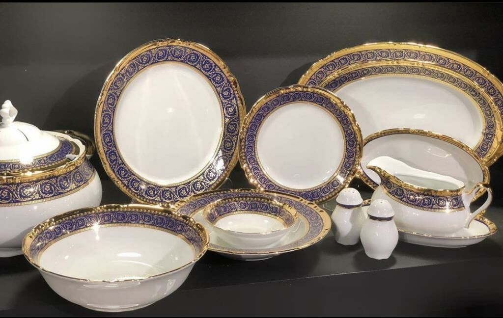 Thun Constance 77 Parça Altın Yaldız Yemek Takımı