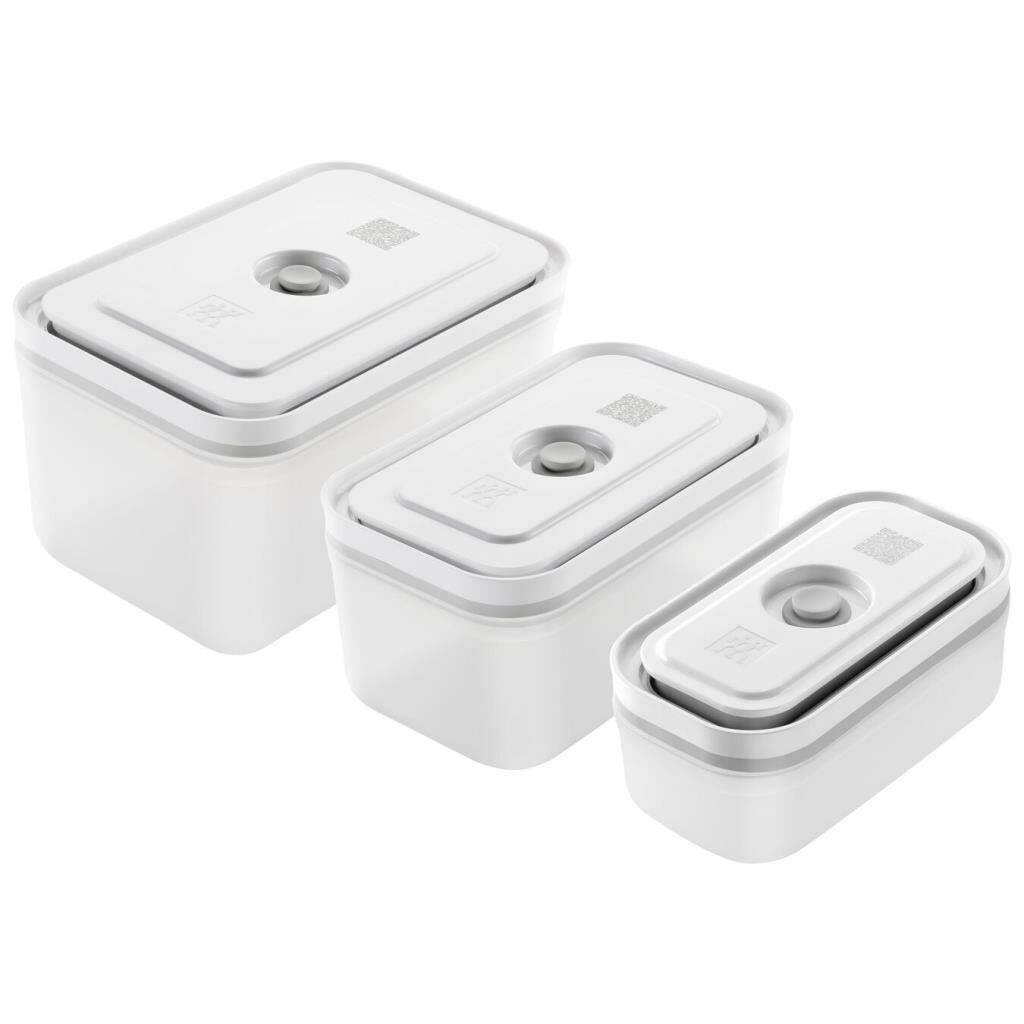 Zwilling Fresh & Save Vakumlu Saklama Kabı Seti, S/M/L / 3-Parça, Plastik, Beyaz