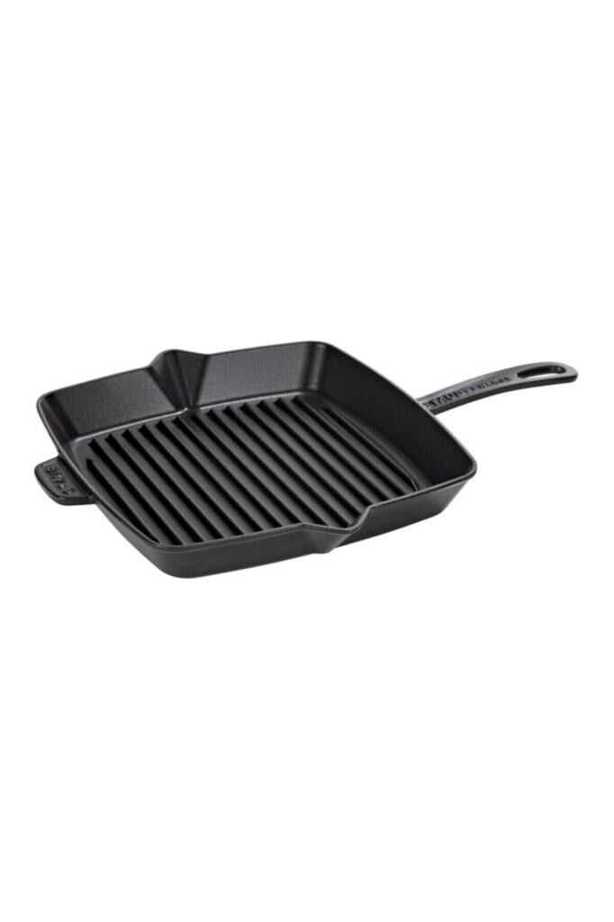 Staub Döküm Demir Amerikan Izgara Tava | Döküm Demir | 30 Cm | Siyah