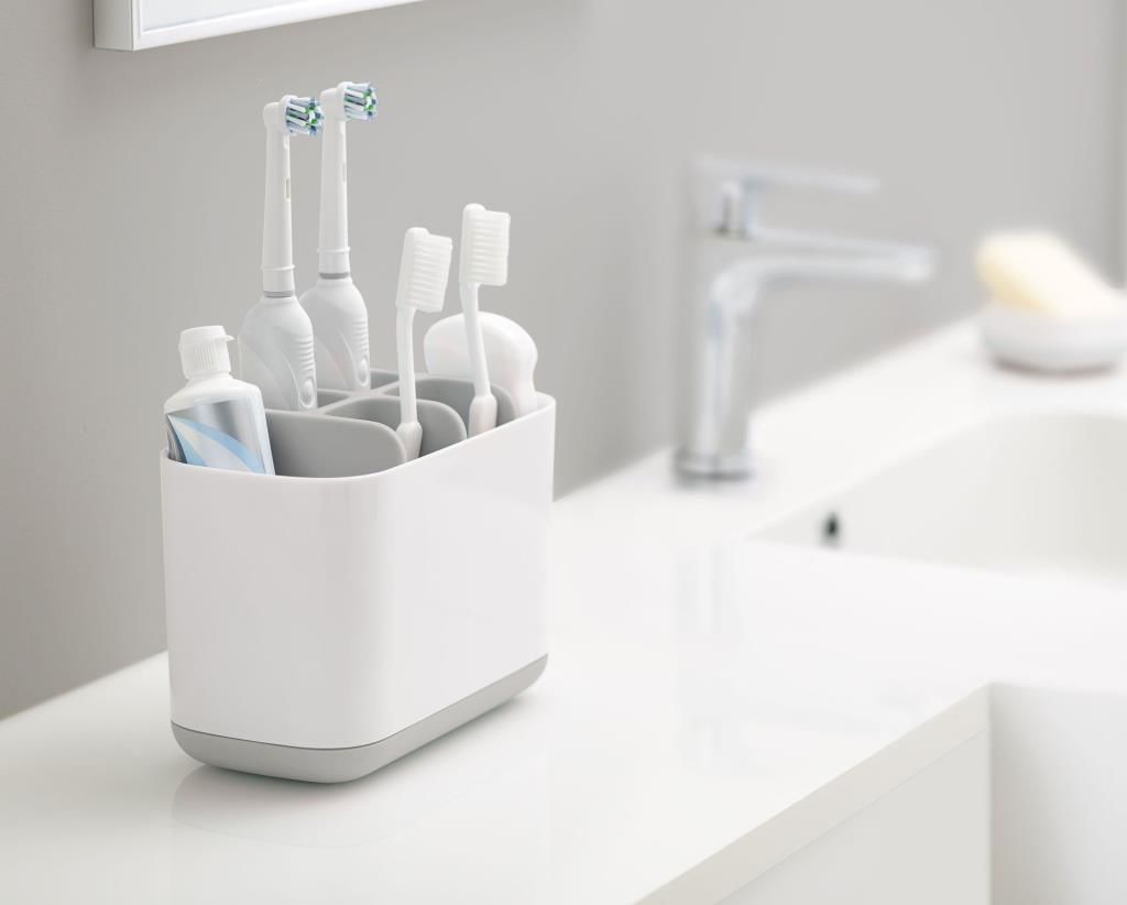 Joseph Joseph Easy-Store Büyük Diş Fırçalık -Beyaz/Gri 70510