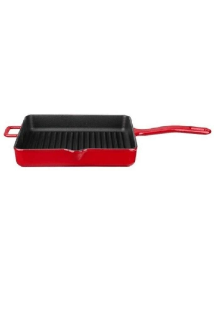 Leggno Flame 30 X 30 Cm Kırmızı Izgara Döküm Tava