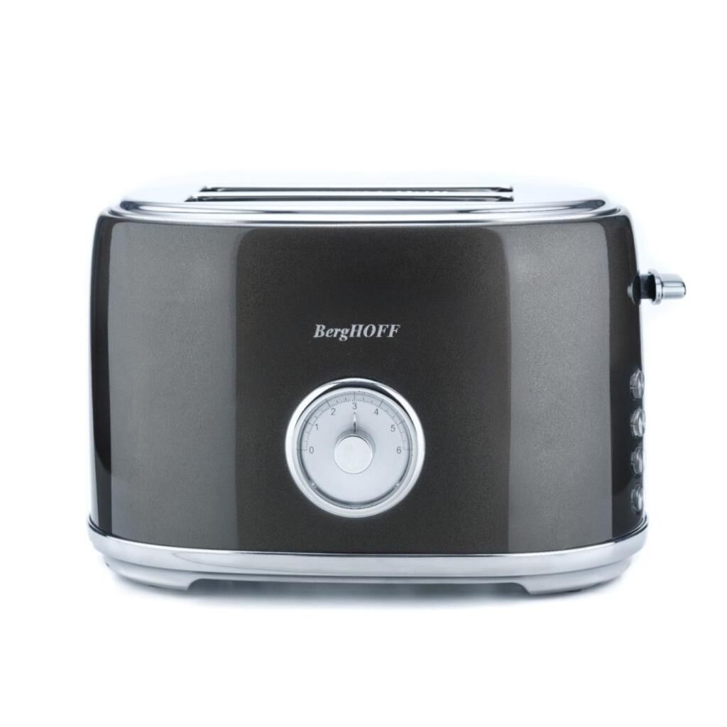 Berghoff Gem Metallic Gri İki Dilim Ekmek Kızartma Makinesi