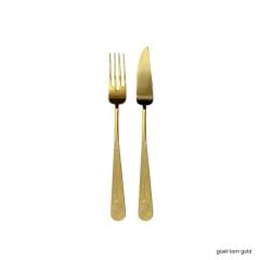 Herdmar Güell Tam Gold 24 Parça Balık Çatal Bıçak Seti-12 Kişilik