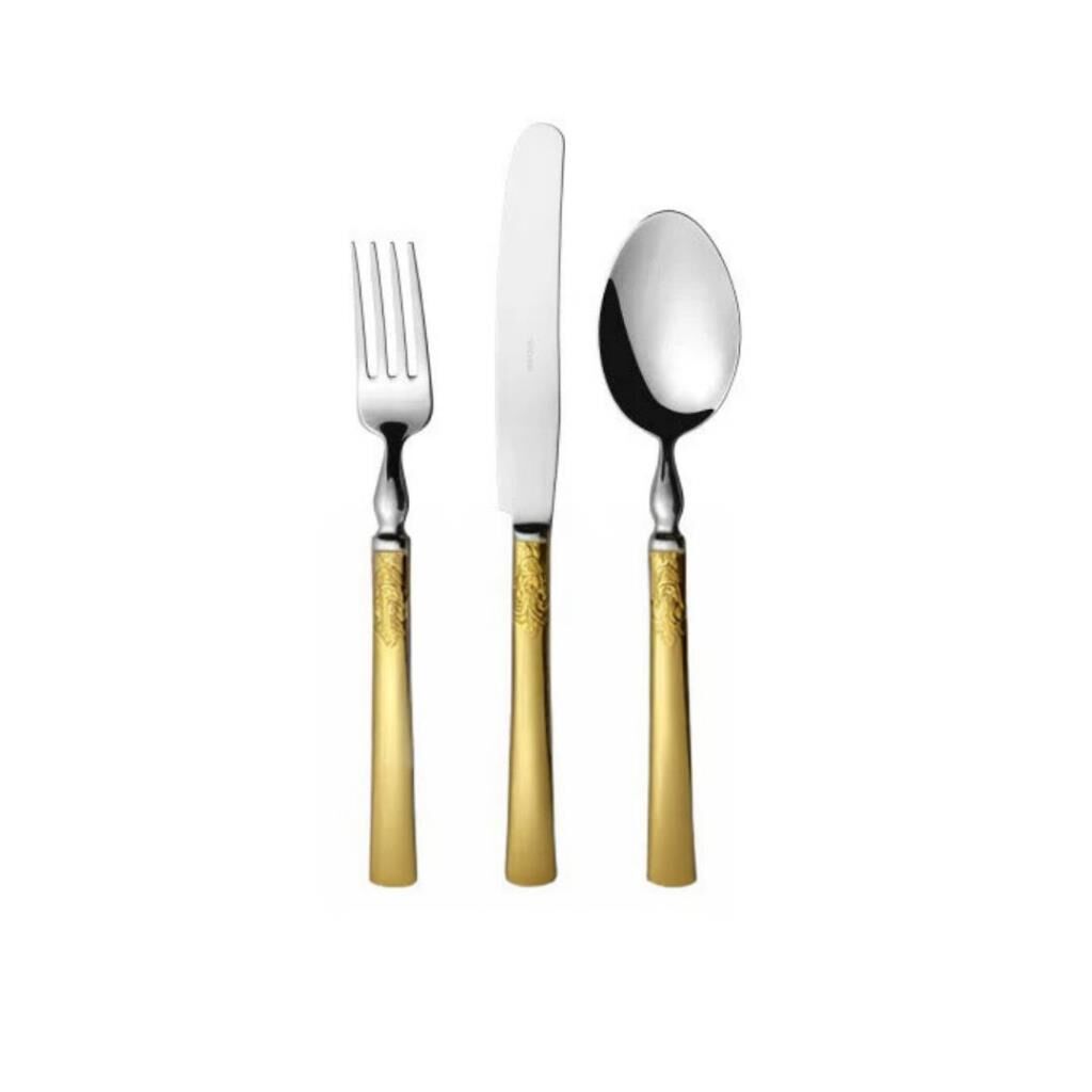 Herdmar 1911 Yarı Gold 87 Parça Çatal Kaşık Bıçak Takımı-12 Kişilik