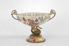 Mikasa Moor Krem Çiçek Desenli Dek Kase 40x28cm