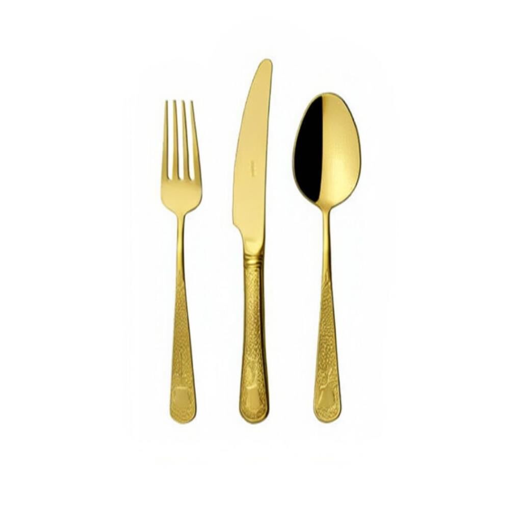 Herdmar Güell Tam Gold 87 Parça Çatal Kaşık Bıçak Takımı-12 Kişilik