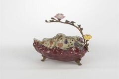 Mikasa Moor Mürdüm Çiçekli Dek Kase 22x20cm