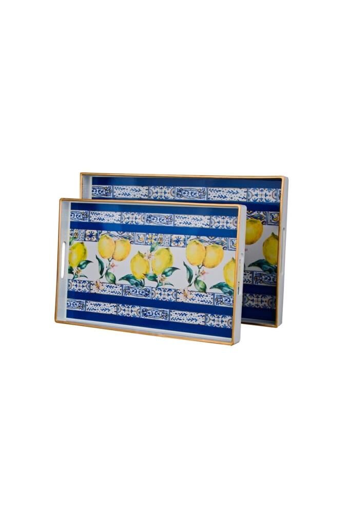 Lucky Art Sicilian  Dikdörtgen 2 Li Tepsi