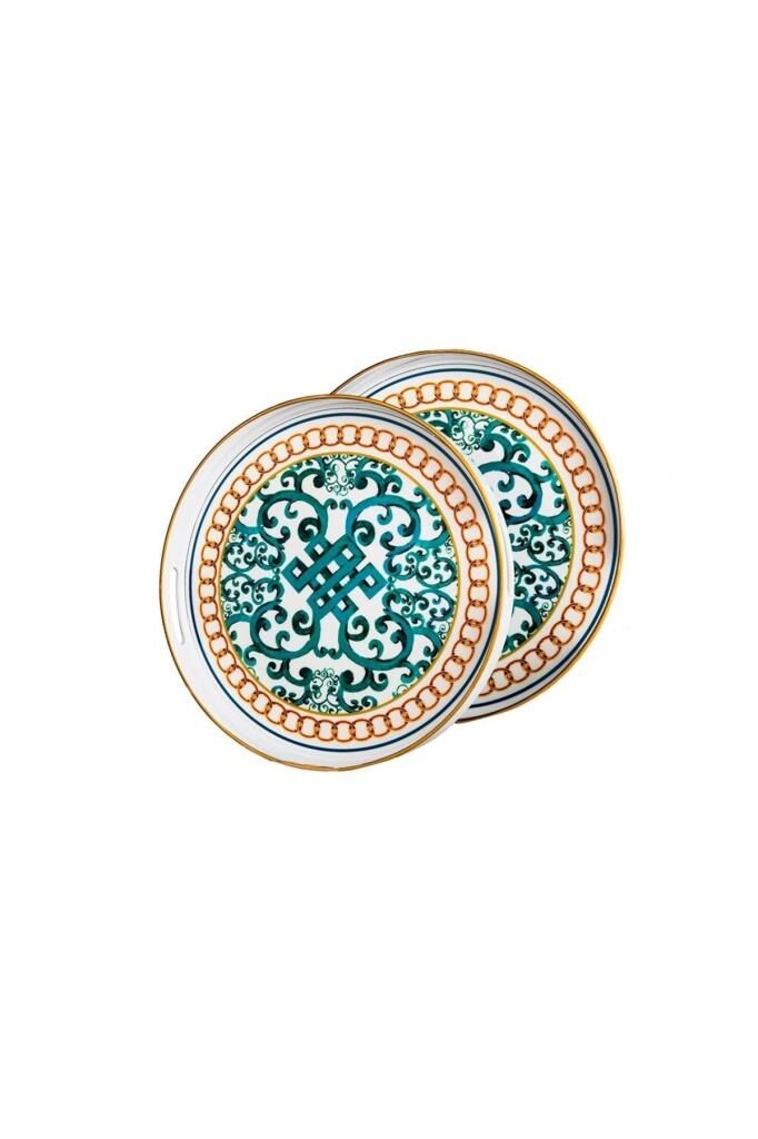 Lucky Art Noble Yuvarlak 2 Li Tepsi