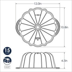 Nordicware 60. Yıl Özel Bundt Kek Kalıbı - 12 Cup