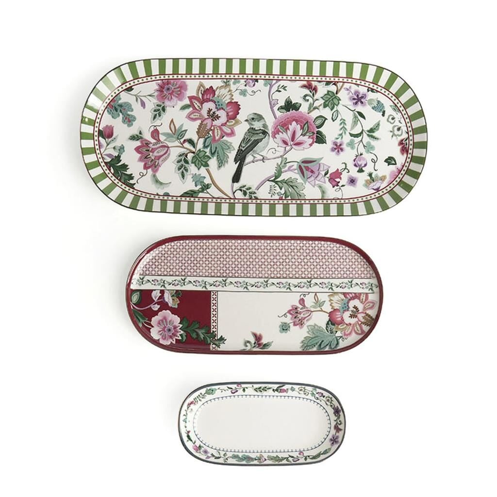 Lucky Art Madelıne Bone 3Lu Oval Sunumluk Setı