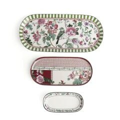 Lucky Art Madelıne Bone 3Lu Oval Sunumluk Setı