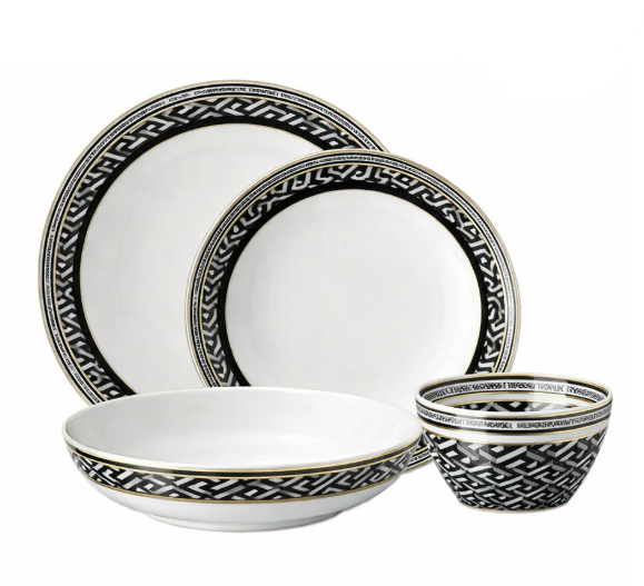 Versace Signature Black 51 Parça Yemek Takımı