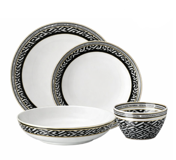 Versace Signature Black 51 Parça Yemek Takımı