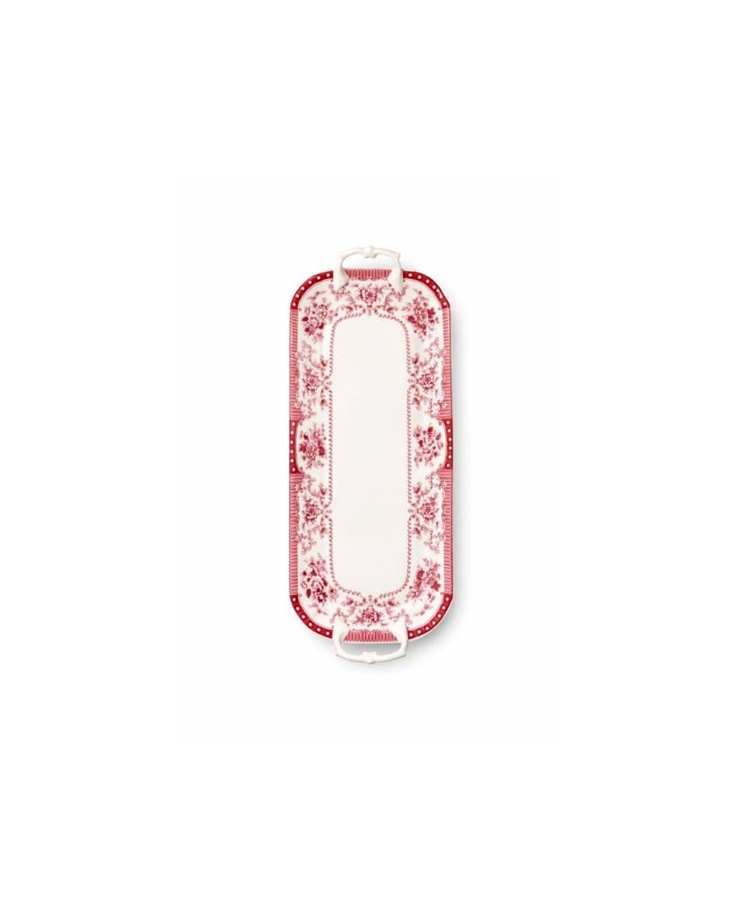 Evaliza Voila Kulplu Sunum Tabak Kırmızı 33cm