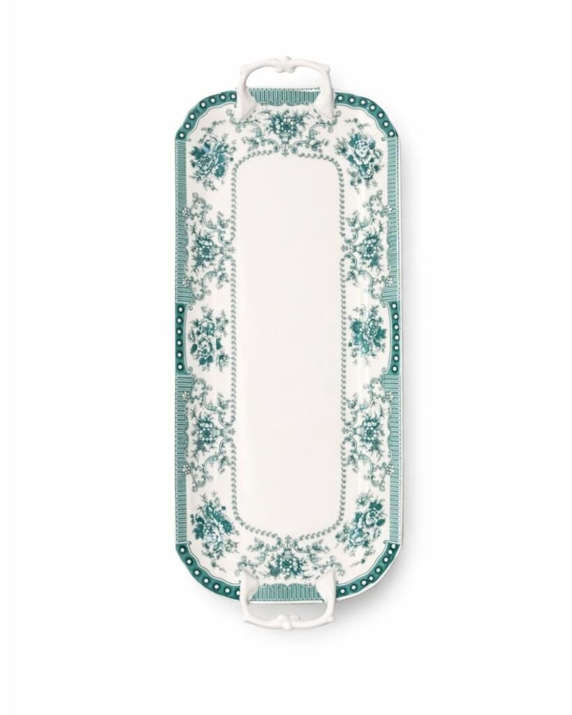 Evaliza Voila Kulplu Sunum Tabak Yeşil 44cm