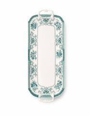 Evaliza Voila Kulplu Sunum Tabak Yeşil 44cm