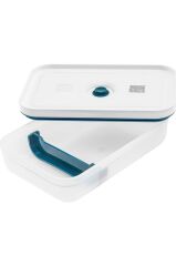 Zwilling Fresh Save Vakumlu Yemek Taşıma Kabı, L Düz, Plastik, Yarı Şeffaf-Akdeniz Mavisi