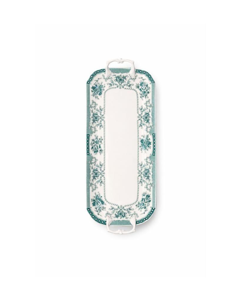 Evaliza Voila Kulplu Sunum Tabak Yeşil 39cm