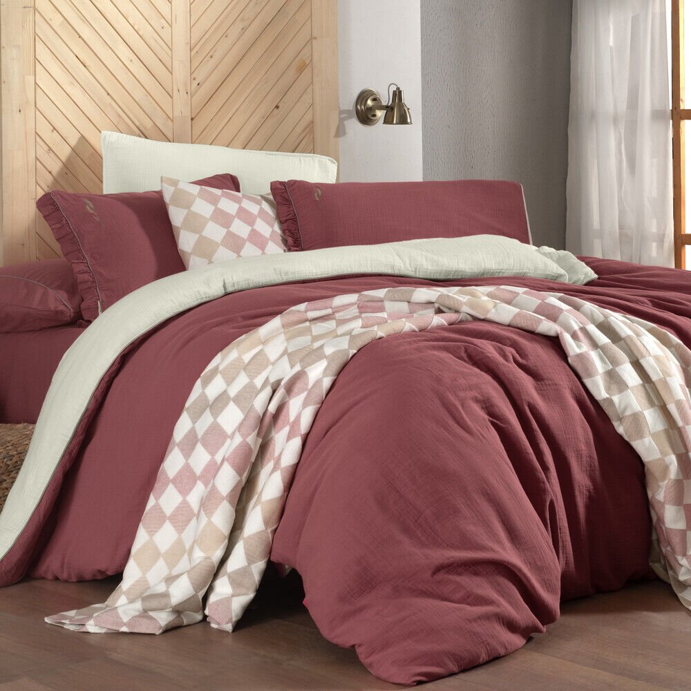 Sarev Mood Comfort Kenyon Tek Kişilik Pembe Nevresim Takımı