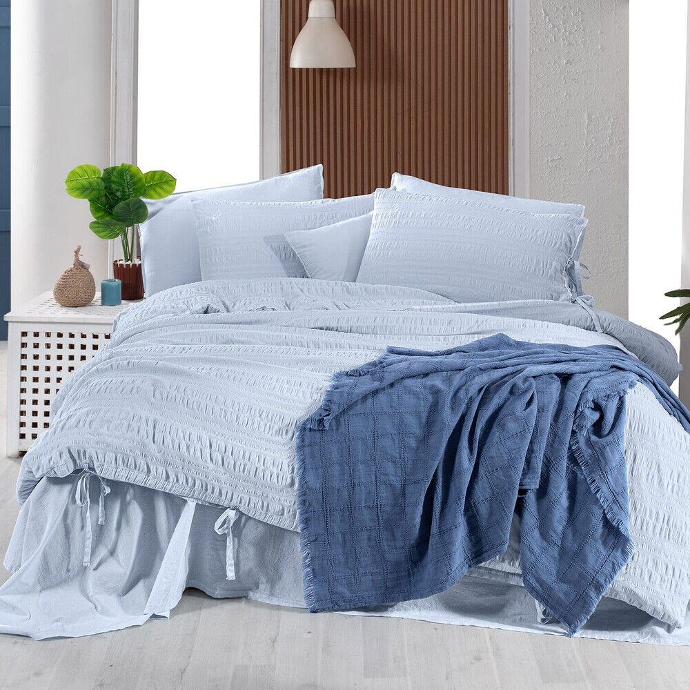 Sarev Leon Mavi Mood Comfort Çift Kişilik %100 Pamuk Nevresim Takımı