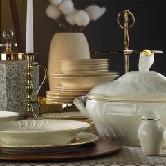 Evaliza Caserta Altın Yemek Takımı 61 Parça
