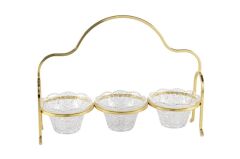 Mikasa Moor Gold Cam 3lü Çerezlik 37x28x13cm