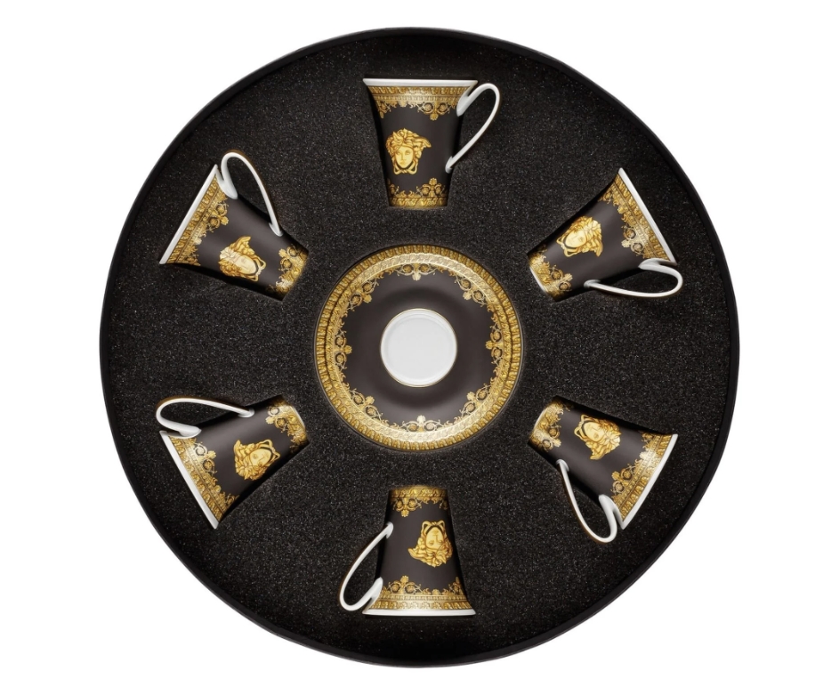 Versace Baroque Nero 6 lı Espresso Set