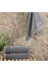 Sarev Bediz %100 Pamuk Gri 80*150 Havlu