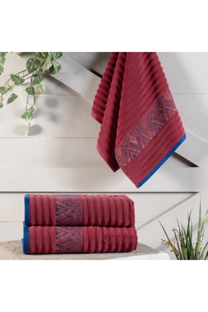 Sarev Eliyas %100 Pamuk Bordo 80*150 Havlu
