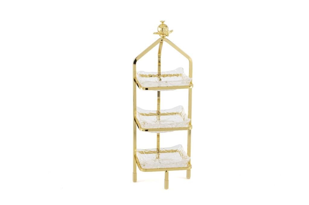 Mikasa Moor Gold Cam 3 Katlı Sunumluk 9x27cm