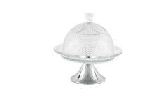 Mikasa Moor Silver Ayak Kapaklı Cam Kek Fanusu 20cm