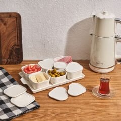 Aryıldız 15 Parça Tepsili Oval Kahvaltılık Seti