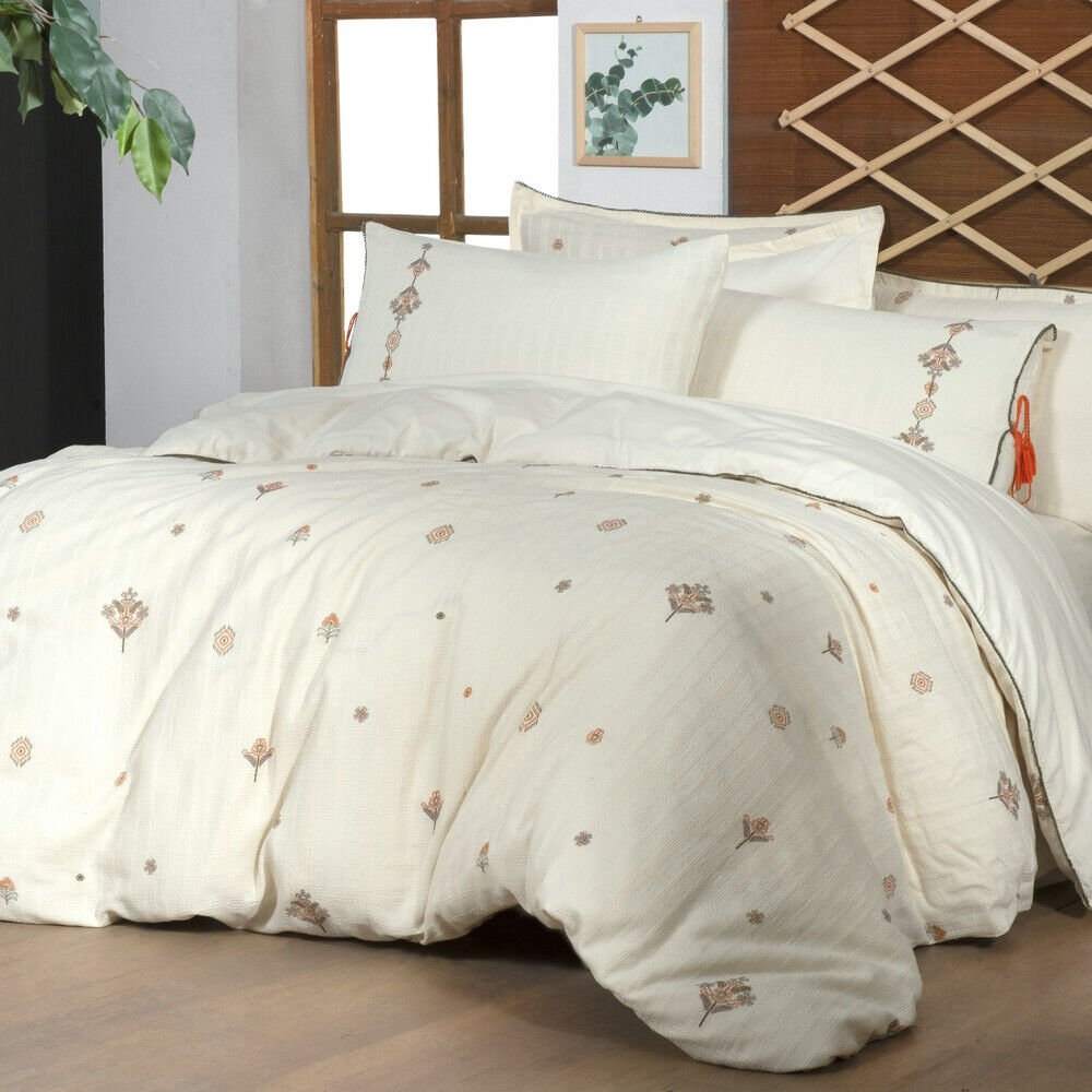 Sarev Mood Comfort Idıl King Size Ekru Nevresim Takımı