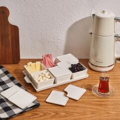 Aryıldız 15 Parça Tepsili Dikdörtgen Kahvaltılık Seti