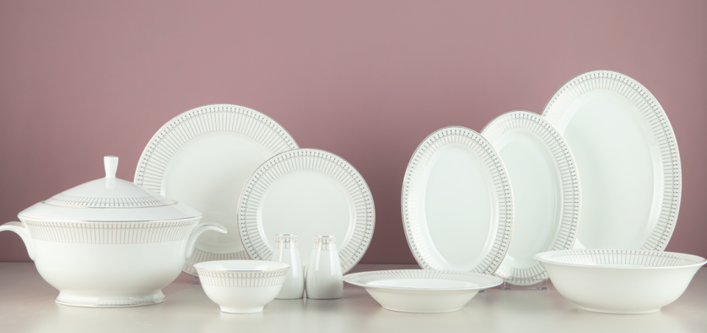 Evaliza Charm Gold 60 Parça Yemek Takımı