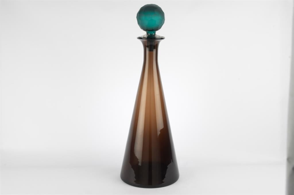 Mikasa Moor Virella Kahverengi Cam Kapaklı Vazo 19x51cm