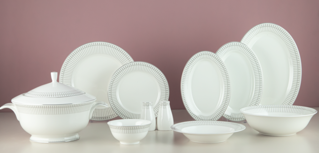 Evaliza Charm Platin 60 Parça Yemek Takımı