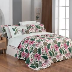 Sarev Dakota Pembe Yatak Örtüsü Nevresim Takımı %100 Pamuk