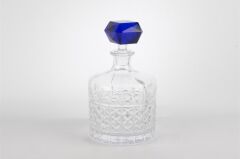 Mikasa Moor Royal-Hex Cam Lacivert Kapaklı Dek Şişe 15x24cm